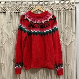 New York Laundry Red Jingle Bells Sweater